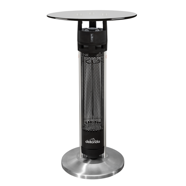 Sealey DG63 │ Dellonda Bistro Table with 1600W Heater, 95cm, Black/Stainless Steel