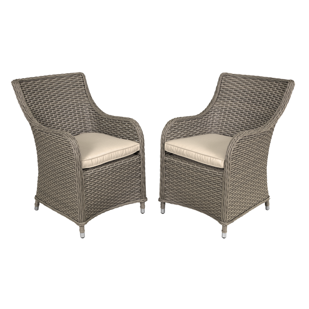 Sealey DG64 │ Dellonda Chester Rattan Wicker Outdoor Garden Dining Chairs 2pc