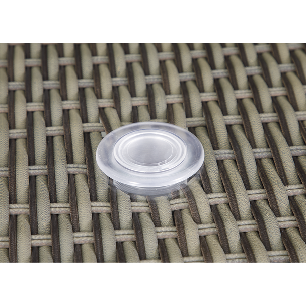 Sealey DG66 │ Dellonda Chester Rattan Wicker Round Outdoor Dining Table with Tempered Glass Top