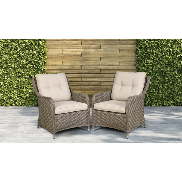 Sealey DG69 │ Dellonda Chester Rattan Wicker Outdoor Armchairs 2pc