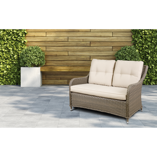 Sealey DG70 │Dellonda Chester Rattan Wicker Outdoor 2-Seater Sofa