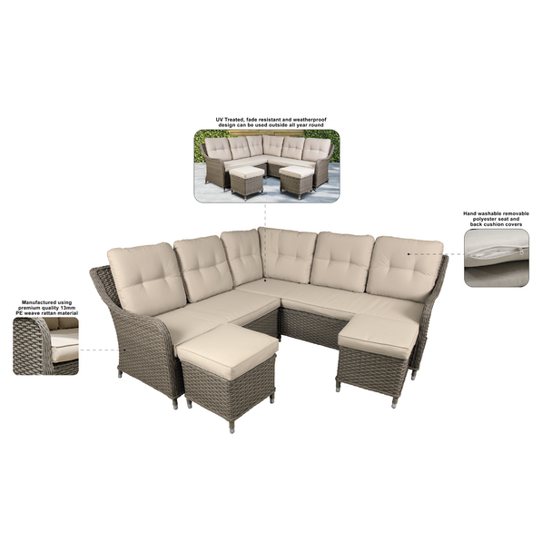 Sealey DG72 │ Dellonda Chester Rattan Wicker Outdoor Furniture