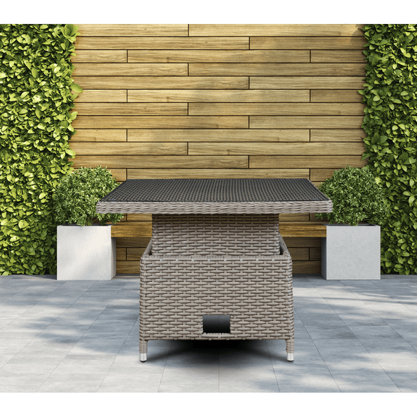 Sealey DG73 │ Dellonda Chester Rattan Wicker Adjustable-Height Outdoor Dining Table