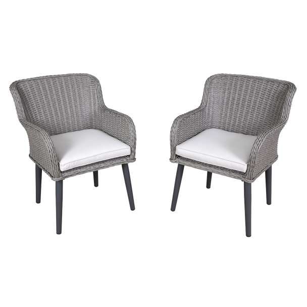 Sealey DG76 │ Dellonda Buxton Rattan Wicker Outdoor Chairs Set 2pc