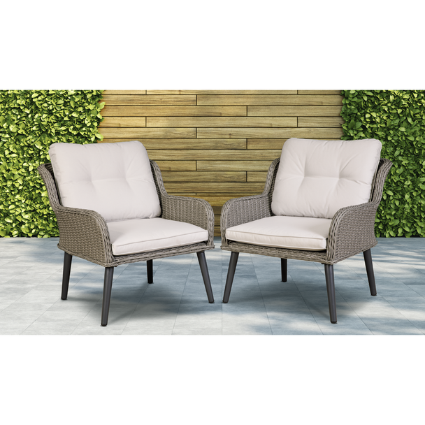 Sealey DG79 │ Dellonda Buxton Rattan Wicker Outdoor Chair Set 2pc