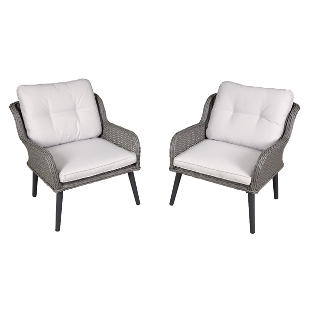 Sealey DG79 │ Dellonda Buxton Rattan Wicker Outdoor Chair Set 2pc