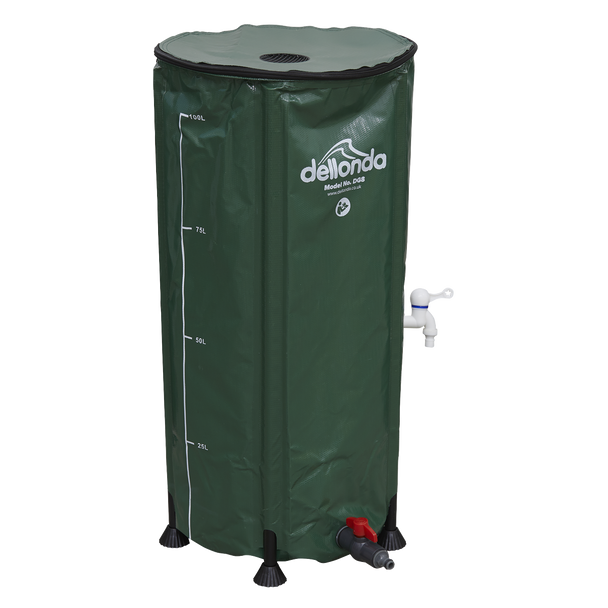 Sealey DG8 │ Dellonda Collapsible PVC Garden Water Butt with Zipped Lid & Drain Tap 100L
