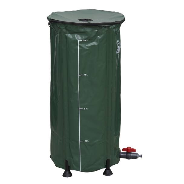 Sealey DG8 │ Dellonda Collapsible PVC Garden Water Butt with Zipped Lid & Drain Tap 100L