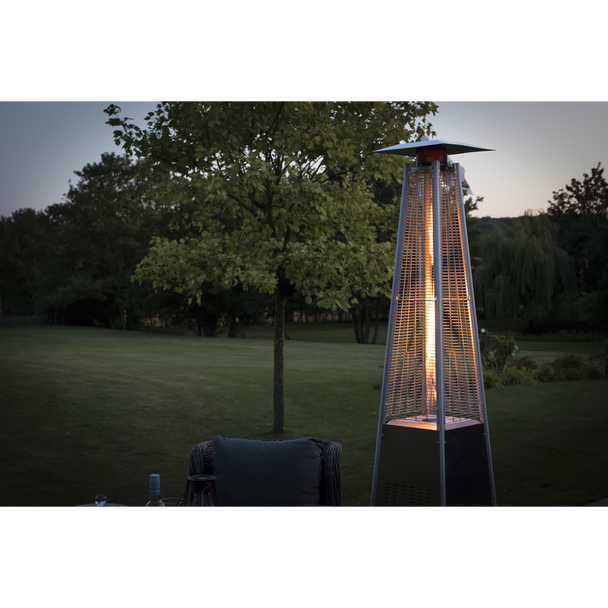 Sealey DG99  │ Dellonda 13kW Pyramid Gas Patio Heater 13kW Commercial/Garden Use - Stainless Steel