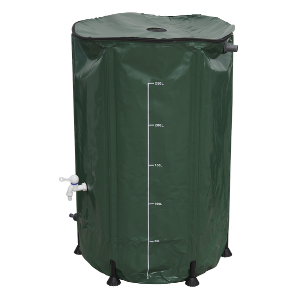 Sealey DG9 │ Dellonda Collapsible PVC Garden Water Butt with Zipped Lid & Drain Tap 250L