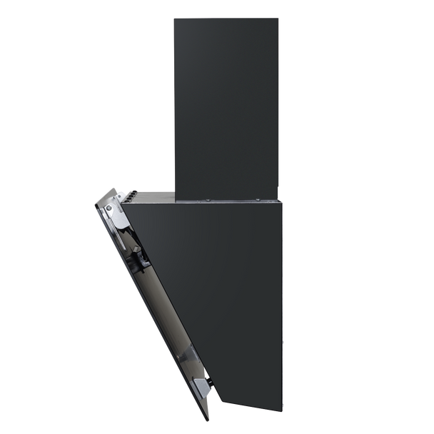 Sealey DH105 │ Baridi Angled Chimney Cooker Hood with Touch Controls & Carbon Filters 60cm - Black Glass