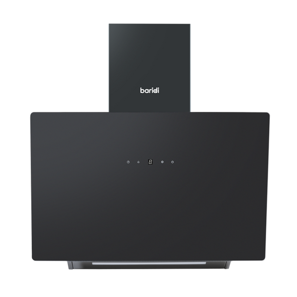 Sealey DH105 │ Baridi Angled Chimney Cooker Hood with Touch Controls & Carbon Filters 60cm - Black Glass