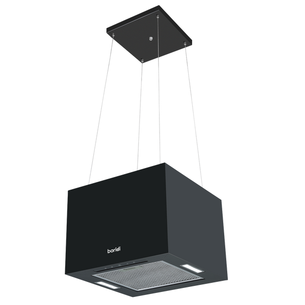 Sealey DH109 │ Baridi Square Island Cooker Hood 40cm - Black