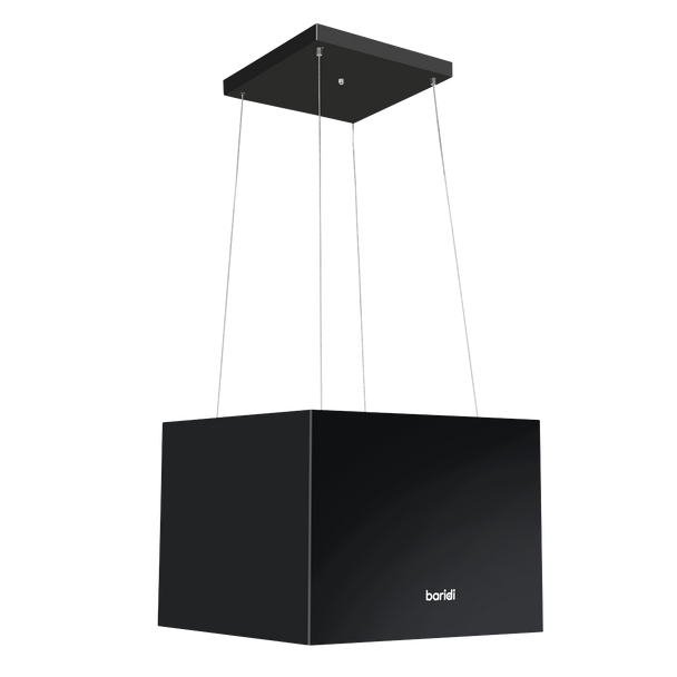 Sealey DH109 │ Baridi Square Island Cooker Hood 40cm - Black