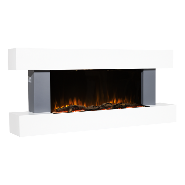 Sealey DH112 │ Baridi Wall Mounting Electric Fireplace with LED Flame Effect 52" - Grey