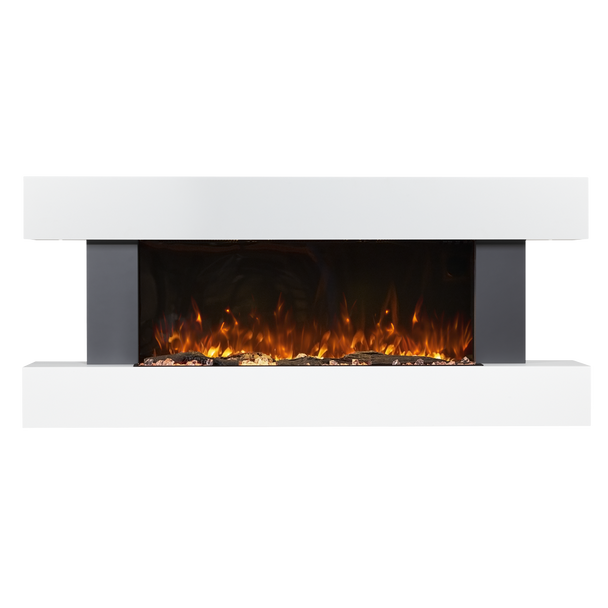 Sealey DH112 │ Baridi Wall Mounting Electric Fireplace with LED Flame Effect 52" - Grey