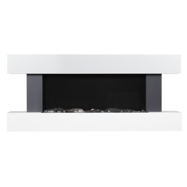 Sealey DH112 │ Baridi Wall Mounting Electric Fireplace with LED Flame Effect 52" - Grey