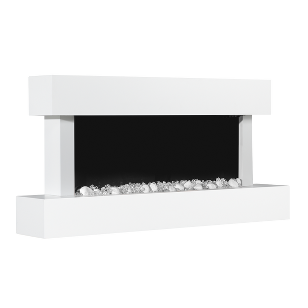 Sealey DH113 │ Baridi Wall Mounting Electric Fireplace with LED Flame Effect 46" - White
