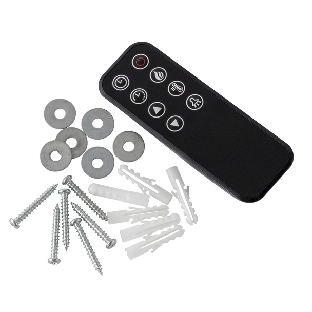 Sealey DH113 │ Baridi Wall Mounting Electric Fireplace with LED Flame Effect 46" - White