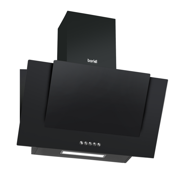 Sealey DH129 │ Baridi Angled Chimney Cooker Hood with Carbon Filters & LED Lamp - Black Glass