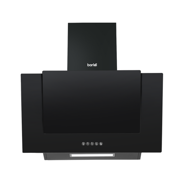 Sealey DH129 │ Baridi Angled Chimney Cooker Hood with Carbon Filters & LED Lamp - Black Glass