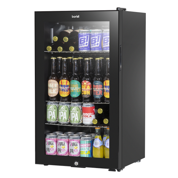 Sealey DH13 │ Baridi Wine, Beer & Drinks Fridge 85L Capacity - Black