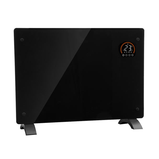 Sealey DH137 │ Baridi Electric Glass Panel Heater, 1500W, Thermostat Controlled 24Hr 7 Day Timer, Wi-Fi Enabled, Remote Control, Black - DH137