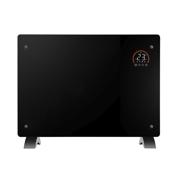 Sealey DH137 │ Baridi Electric Glass Panel Heater, 1500W, Thermostat Controlled 24Hr 7 Day Timer, Wi-Fi Enabled, Remote Control, Black - DH137
