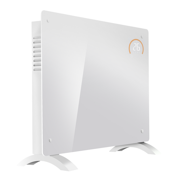 Sealey DH138 │ Baridi Electric Glass Panel Heater, 1500W, Thermostat Controlled 24Hr 7 Day Timer, Wi-Fi Enabled, Remote Control, White