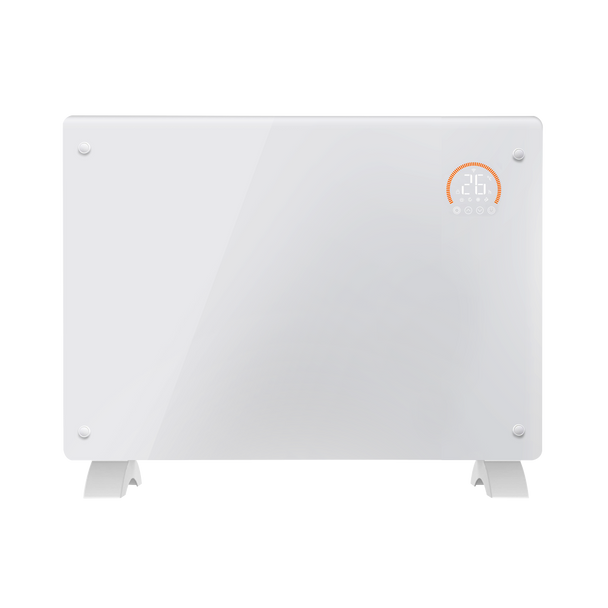 Sealey DH138 │ Baridi Electric Glass Panel Heater, 1500W, Thermostat Controlled 24Hr 7 Day Timer, Wi-Fi Enabled, Remote Control, White