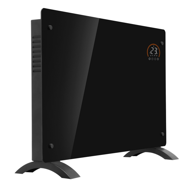 Sealey DH139 │ Baridi Electric Glass Panel Heater, 2000W, Thermostat Controlled Radiator with 24Hr 7 Day Timer, Wi-Fi Enabled, Remote Control, Black