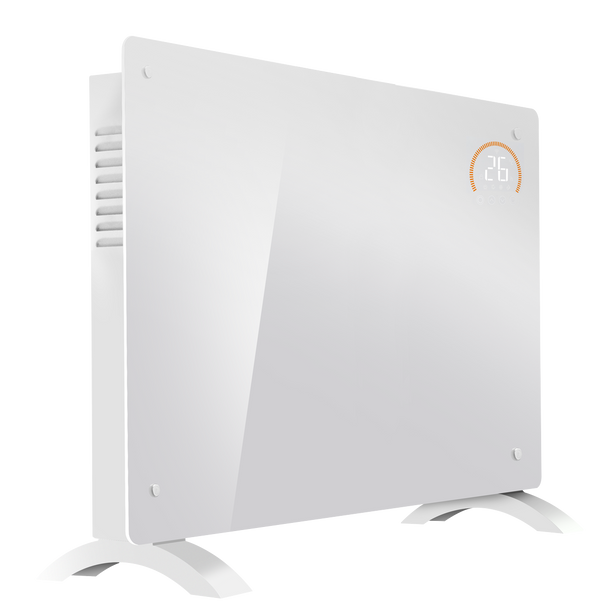 Sealey DH140 │ Baridi Electric Glass Panel Heater, 2000W, Thermostat Controlled 24Hr 7 Day Timer, Wi-Fi Enabled, Remote Control, White