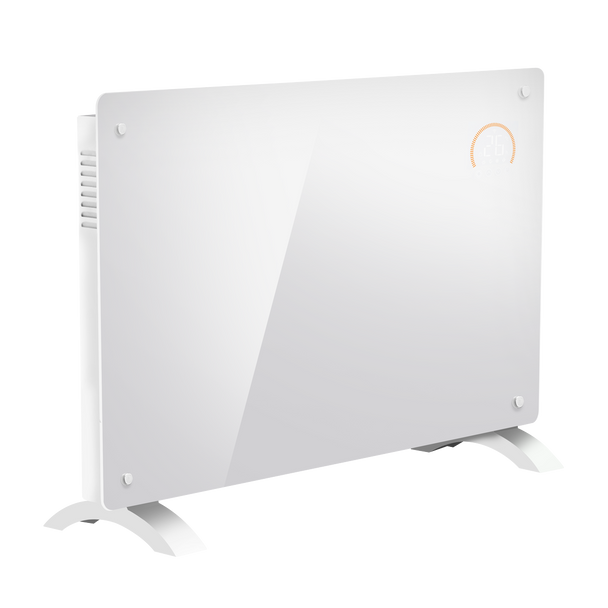 Sealey DH140 │ Baridi Electric Glass Panel Heater, 2000W, Thermostat Controlled 24Hr 7 Day Timer, Wi-Fi Enabled, Remote Control, White