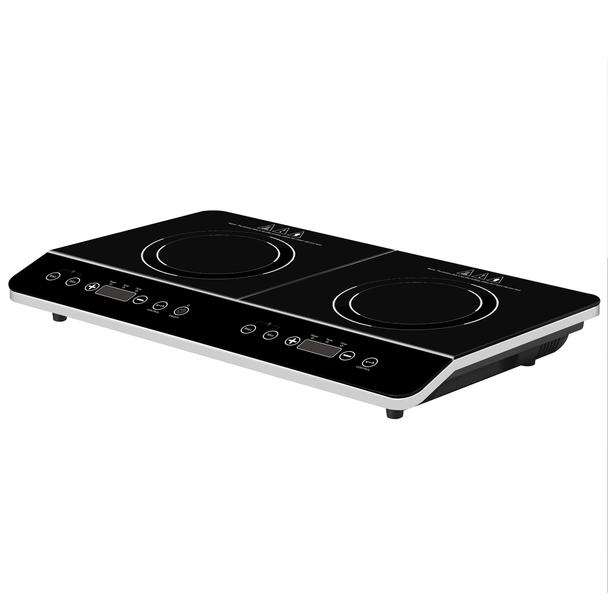 Sealey DH146 │ Baridi Portable Induction Hob with 2 Cooking Zones 60 x 36 x 6.5cm - Black