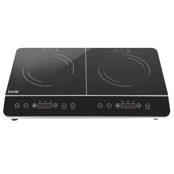 Sealey DH146 │ Baridi Portable Induction Hob with 2 Cooking Zones 60 x 36 x 6.5cm - Black