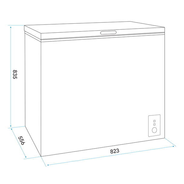 Sealey DH151 │ Baridi Freestanding Chest Freezer 199L Capacity - Black
