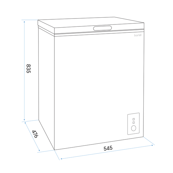 Sealey DH153 │ Baridi Freestanding Chest Freezer 99L Capacity - Black