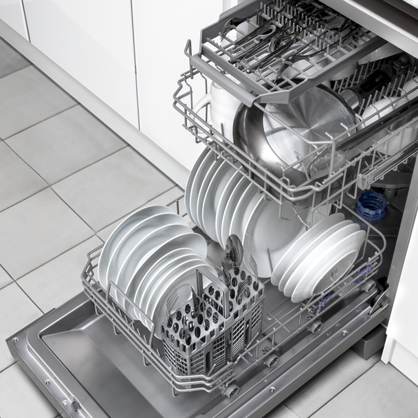 Sealey DH166 │ Baridi Slimline Freestanding Dishwasher 45cm Wide 10 Place Settings - Silver