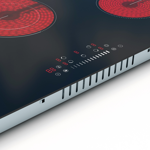 Sealey DH175 │ Baridi Integrated Ceramic Hob with 5 Cooking Zones 77cm - Black Glass