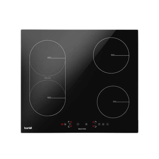 Sealey DH178 │ Baridi Integrated Induction Hob with 4 Cooking Zones & Bridge Zone 60cm 2800W Output