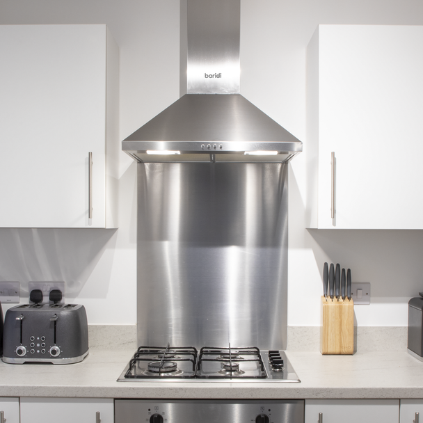 Sealey DH193 │ Baridi Splashback for Cooker Hoods 60 x 75cm - Stainless Steel