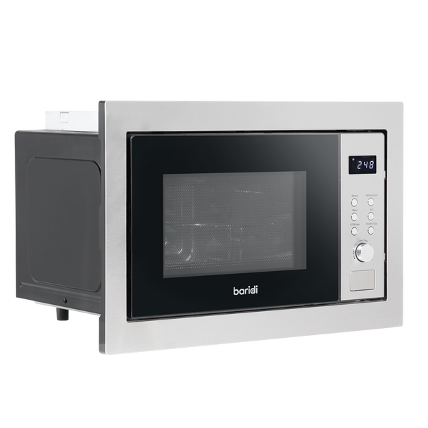 Sealey DH197 │ Baridi Integrated Microwave Oven with Grill 25L Capacity 900W - Stainless Steel