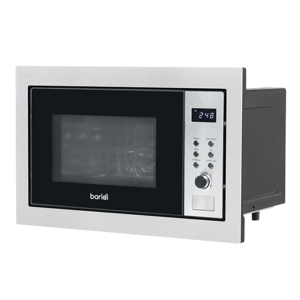 Sealey DH197 │ Baridi Integrated Microwave Oven with Grill 25L Capacity 900W - Stainless Steel