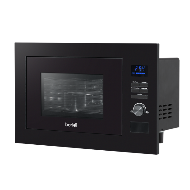 Sealey DH198 │ Baridi Integrated Microwave Oven with Grill 25L Capacity 900W - Black [DH198]