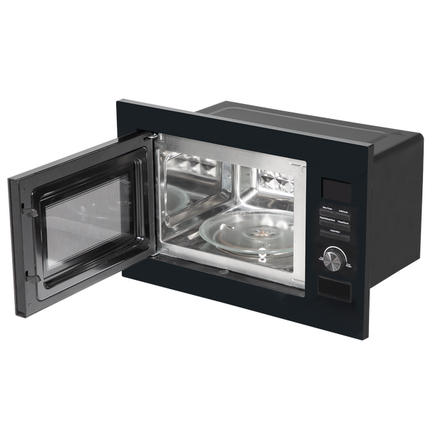 Sealey DH198 │ Baridi Integrated Microwave Oven with Grill 25L Capacity 900W - Black [DH198]