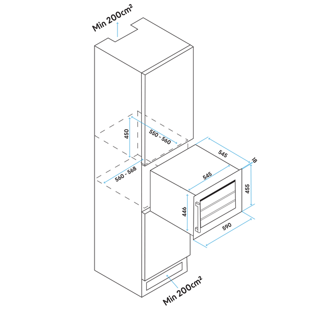 Sealey DH205 │ Baridi 28 Bottle Wine Fridge & Cooler 60cm