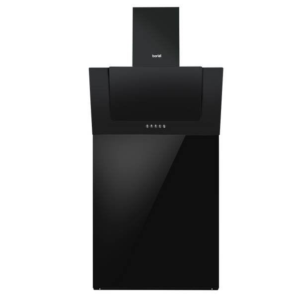 Sealey DH210 │ Baridi Angled Chimney Cooker Hood with Carbon Filters, LED Lamp & Splashback - Black Glass