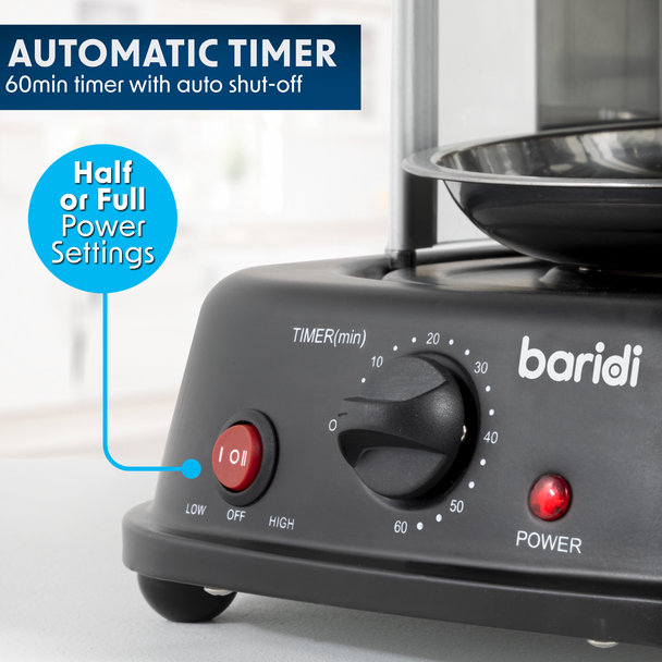 Sealey DH216 │ Baridi Vertical 360° Rotisserie Smokeless Grill 21L Capacity