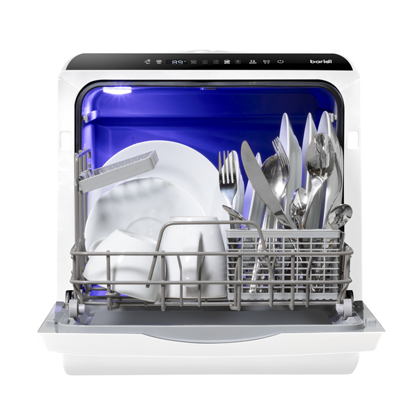 Sealey DH224A │ Baridi 2-4 Place Settings Mini Portable Tabletop Dishwasher, 5 Wash Functions