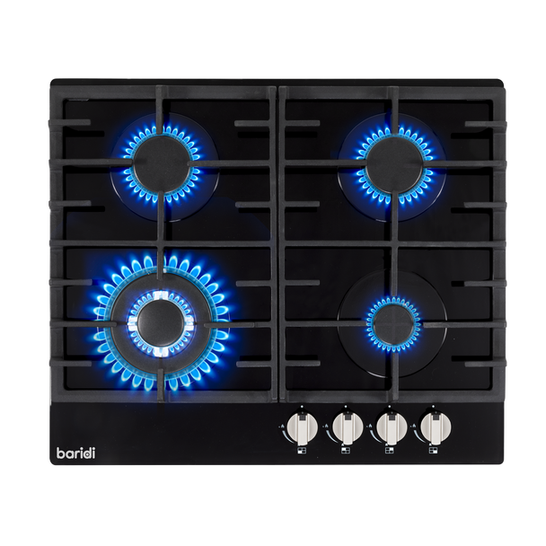 Sealey DH226 │ Baridi Gas Hob with 4 Cooking Zones 60cm - Black